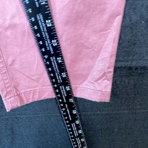 LOFT Outlet Womens Pants Pink Mid Rise Modern Roll Cuff Chino Stretch 8 - Picture 9 of 12